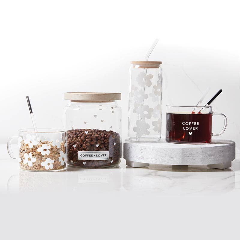 Large Glass Mug: Coffee Lover