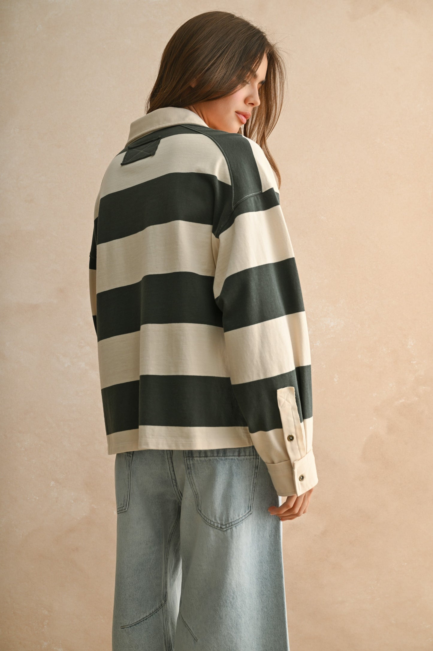Long Sleeve Wide Panel Knitted Shirts