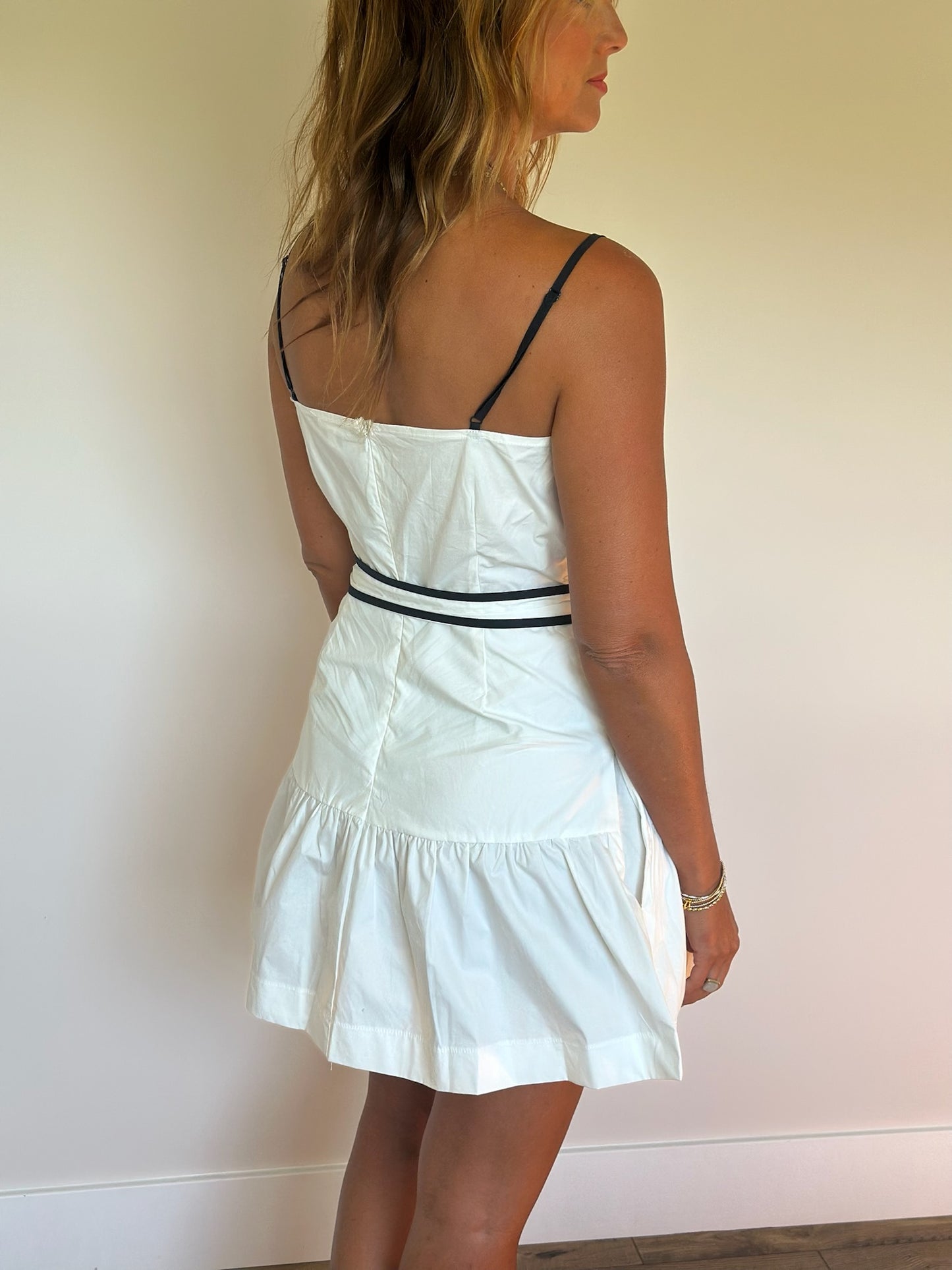 Poplin Drop Waist Binding Braided Detail