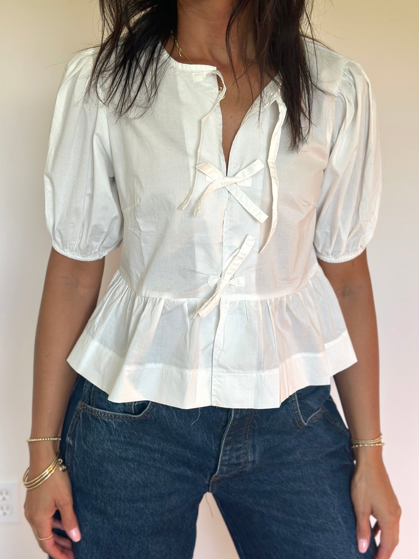 Hailey Bow Tie Detailed Blouse