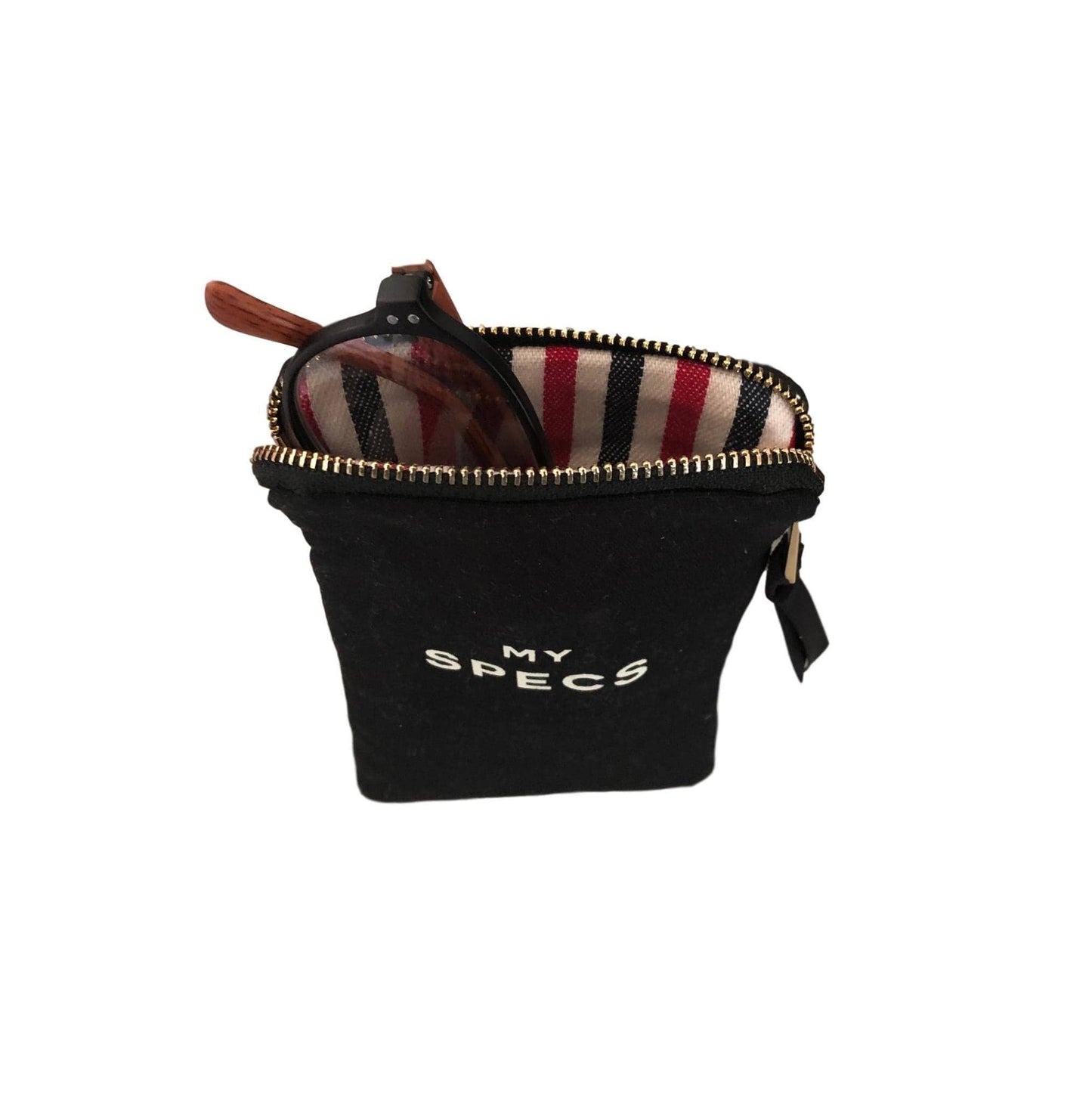 My Specs Glasses Case with Outside Pocket: Black