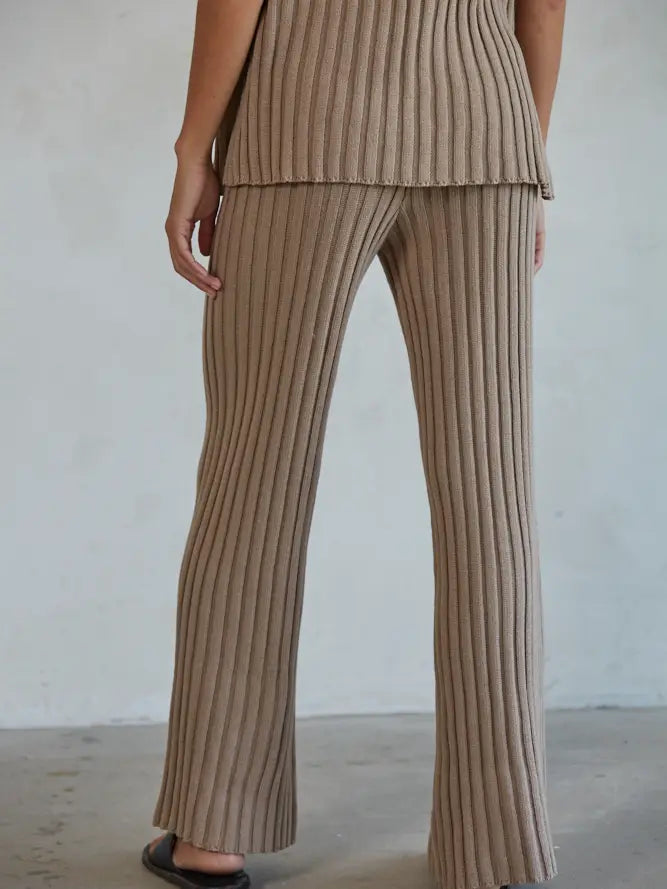 Ribbed Pullover and Pant Set