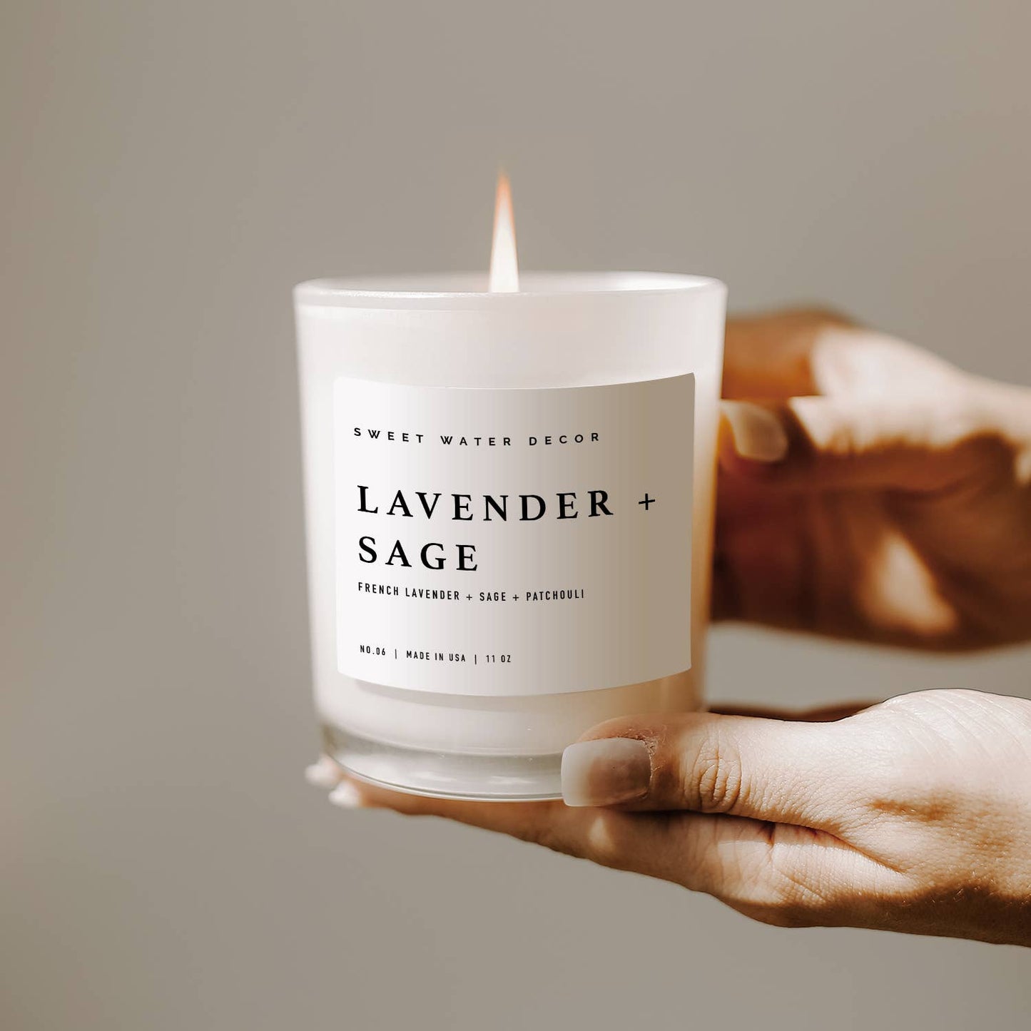 Lavender and Sage 11 oz Soy Candle: Home Decor & Gifts