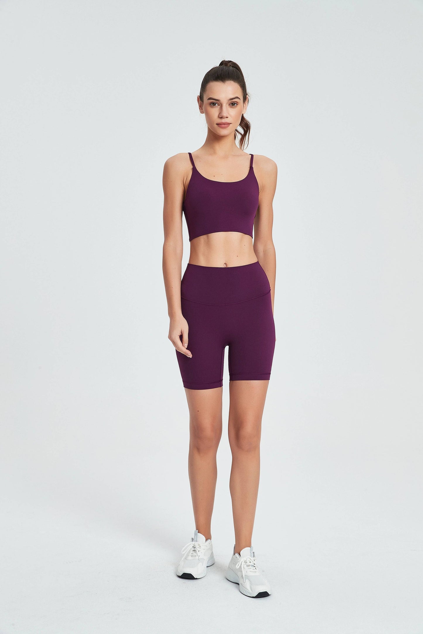Esther Cami Top & Luna Short 2 Piece Activewear Set: Magenta