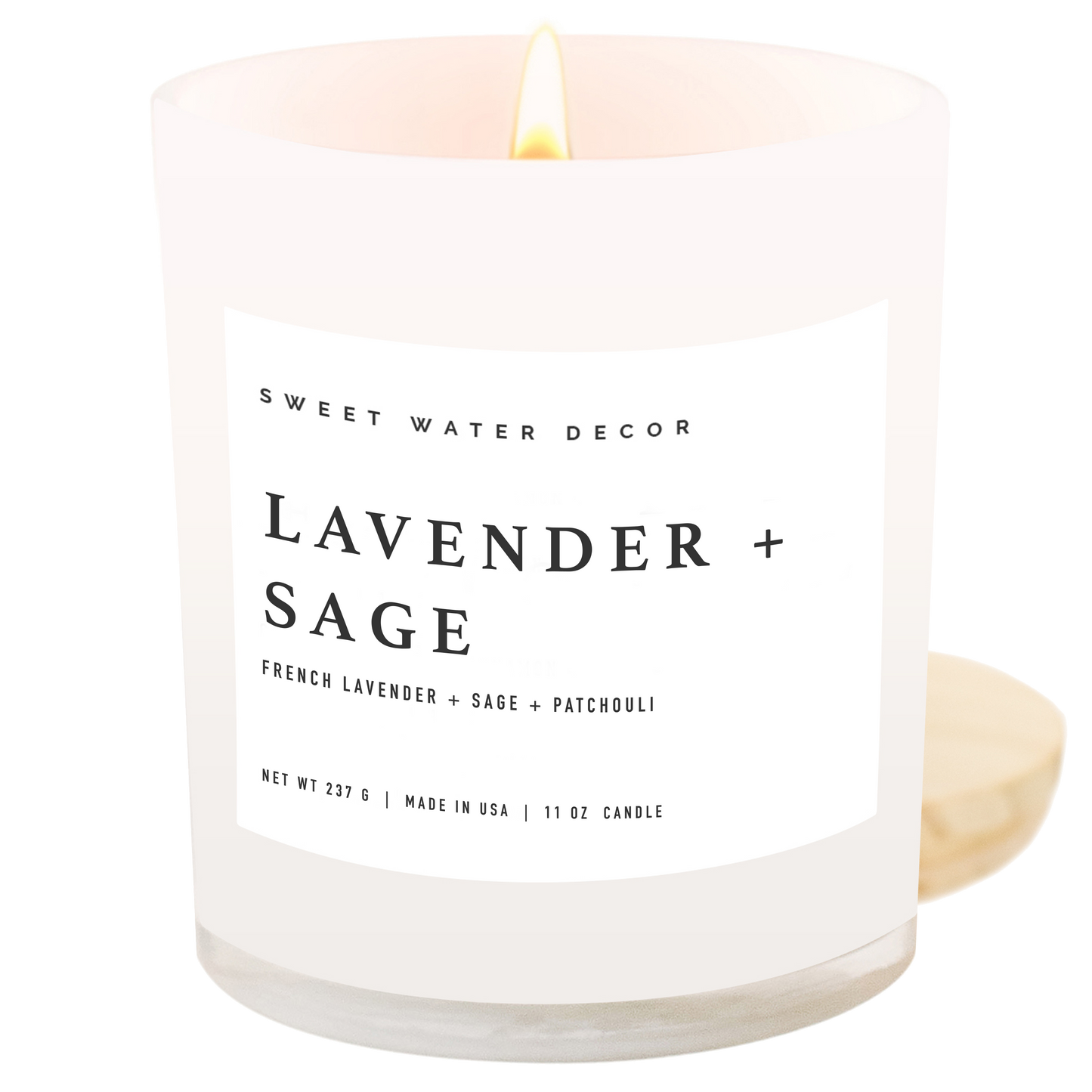 Lavender and Sage 11 oz Soy Candle: Home Decor & Gifts