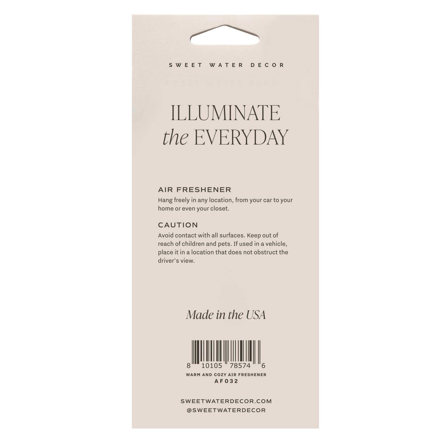 Warm and Cozy Hanging Air Freshener: Fall Decor