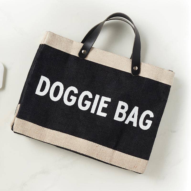 Black Mini Market Tote: Doggie Bag
