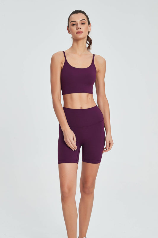 Esther Cami Top & Luna Short 2 Piece Activewear Set: Magenta