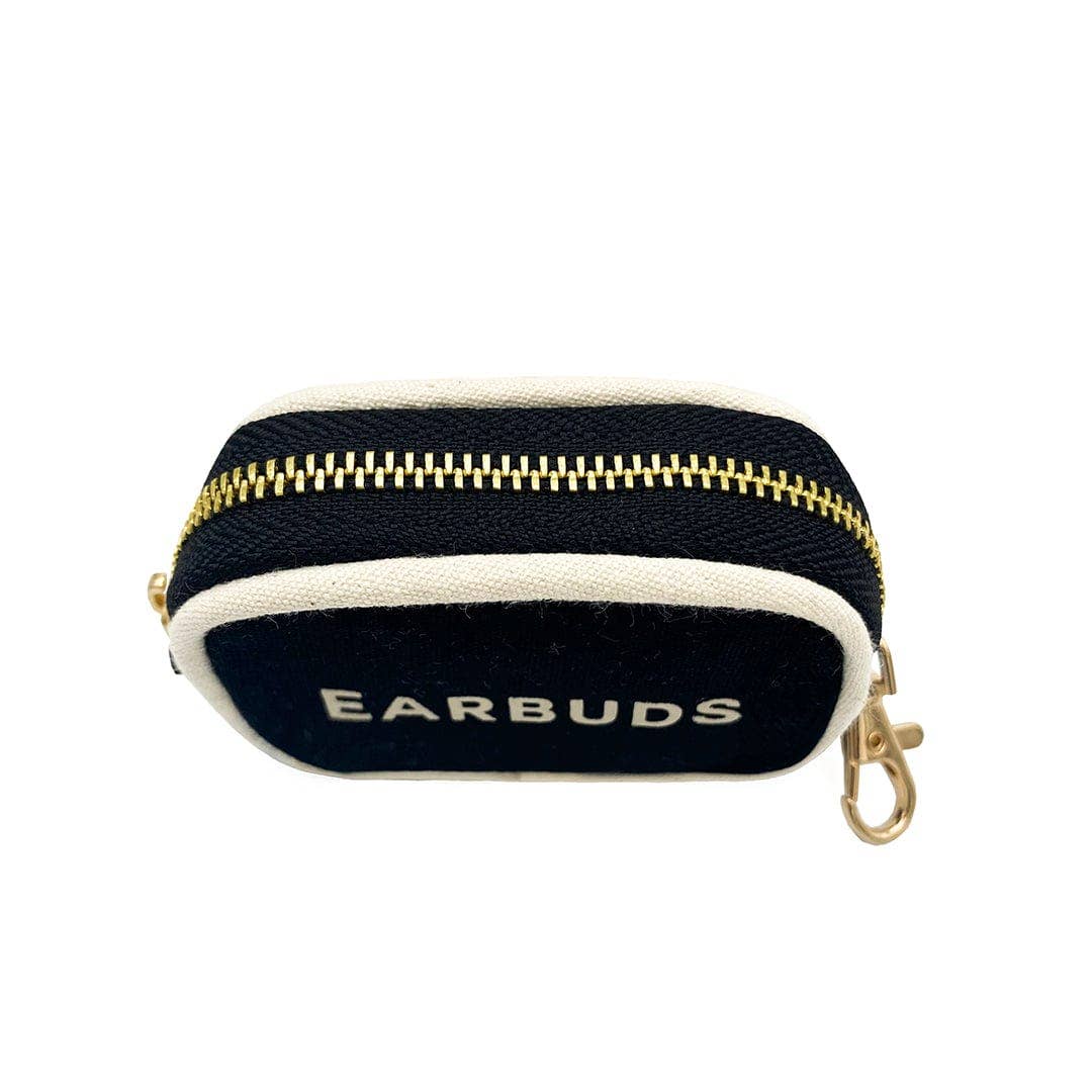 Earbuds/Airpods Case with Clasp: Black