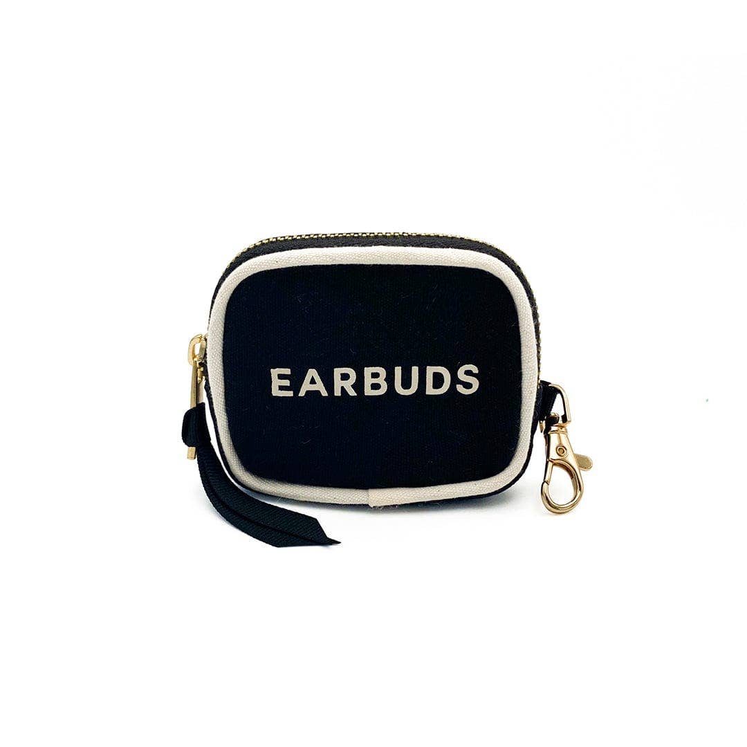 Earbuds/Airpods Case with Clasp: Black